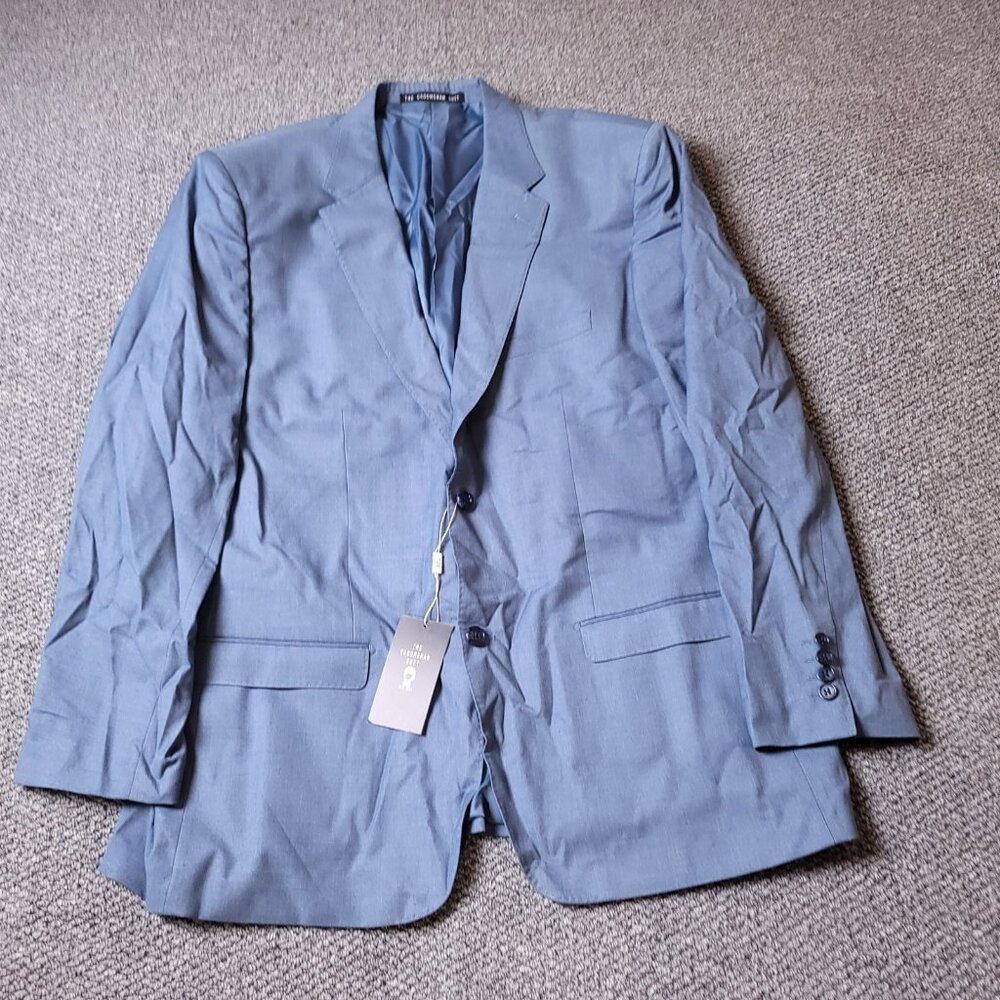 The Groomsman Suit Blazer Mens 48L Long Modern Fit Light Blue Jacket Supply